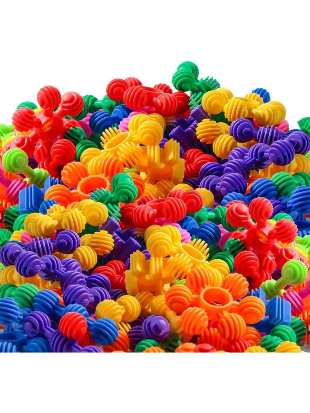 120 Pcs Star Stem Building Toys | Colorful Plastic Connector Blocks for Kids